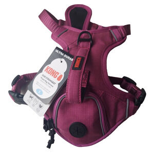 KONG Dog Harness Small S Pink Fuchsia Ultra Durable Strongest Waste Bag Pocket